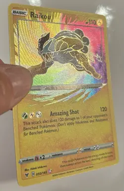 Pokemon Raikou Swsh04 Vivid Voltage Amazing Rare 050/185 Holo VLP - Image 2
