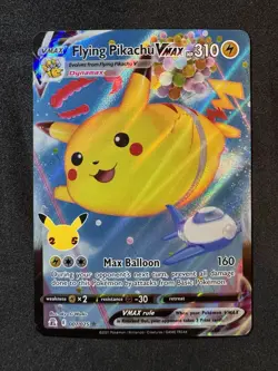 Pokemon Flying Pikachu VMAX 007/025 Celebrations 25th Anniversary Holo Rare (b) - Image 1