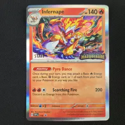 STAFF Infernape 116 SVP Prerelease Stamped Promo Twilight Nintendo Pokemon Card - Image 1