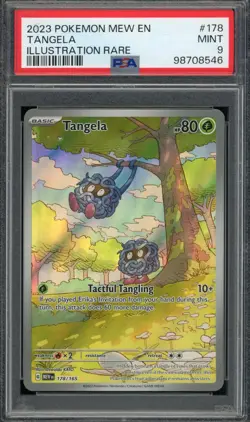 2023 PSA 9 Pokemon EN 151 Tangela FA 178/165 card Illustration Rare Mint - Image 1