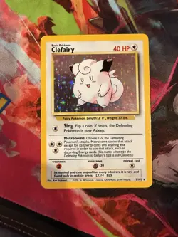 Pokemon TCG Clefairy Base Set Holo Unlimited Rare (LP) - Image 1