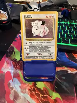 Pokemon TCG Clefairy Base Set Holo Unlimited Rare (LP) - Image 3
