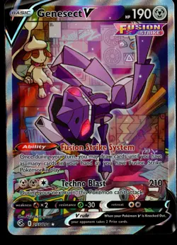 Pokemon TCG Genesect V Fusion Strike 255/264 alternate art NM - Image 1