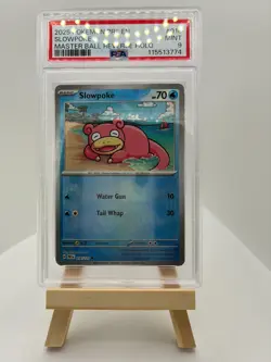2025 POKEMON PRE EN-PRISMATIC EVOLUTIONS MASTER BALL REVERSE HOLO SLOWPOKE PSA 9 - Image 1