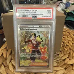 PSA 9 ETHAN'S ADVENTURE 236/182 SIR DESTINED RIVALS POKEMON 😍 - Image 1