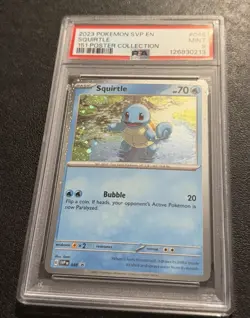 2023 POKEMON SVP BLACK STAR PROMO 151 POSTER COLL #048 SQUIRTLE PSA 9 SWIRL 🌀 - Image 3