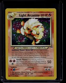 Pokemon TCG Light Arcanine 12/105 Neo Destiny Holo Rare LP - Image 1