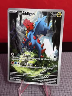 Druddigon 151/086 WHT White Flare Illustration Rare NM Pokemon - Image 1