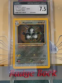 Magneton - Pokemon Neo Revelation 10/64 - Double Holo Error - Grade 7.5 - Image 1