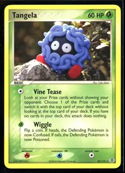 2004 EX - FireRed & LeafGreen Tangela Non Holo Rare Pokemon Card #30 - Image 1