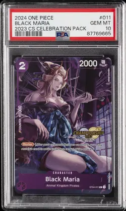 2024 ONE PIECE CHAMPIONSHIP 2023 CELEBRATION PACK #011 BLACK MARIA PSA 10 - Image 1