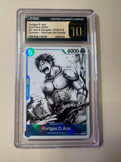 2025 One Piece English ST22-010 Portgas.D.Ace Alt Art Parallel CGC Pristine 10!! - Image 1