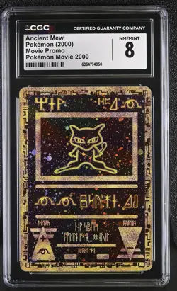 CGC 8 Ancient Mew 2000 Movie Promo Reverse Holo Pokemon Card - Image 1