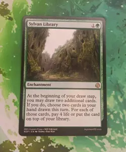 Custom Game Card-Sylvan Library-LP Condition - Image 1