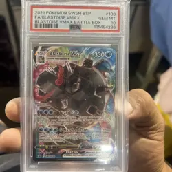 Pokemon SWSH103 Blastoise VMAX Battle Box Black Star Promo Card PSA 10 Holo 2021 - Image 1