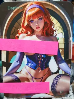 1/1 Only 1 Made Daphne Scooby Doo Spicy Lonestar Customs Topless Waifu Card - Image 1
