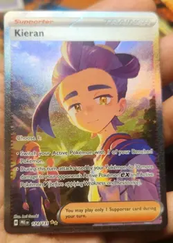 Pokemon TCG Kieran Sir 174/131 Prismatic Evolutions Holo Card NM - Image 1