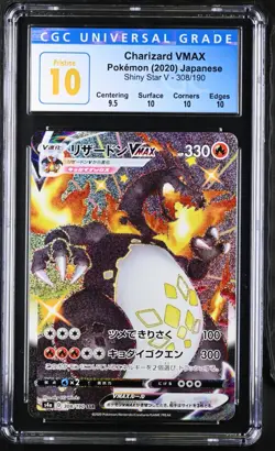 CGC PRISTINE 10 Charizard VMAX 308/190 Shiny Star V Pokemon Card Subgrades psa - Image 1