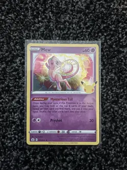 Pokemon Mew TCG Holo Rare Card Celebrations 011/025 NM - Image 1