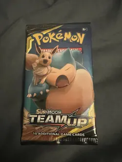 Pokemon TCG Sun and Moon Team Up Sealed Booster Pack 10 Cards - Image 1