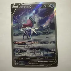 Suicune V GG38/GG70 Crown Zenith: Galarian Gallery Holo Pokemon Card TCG - Image 1