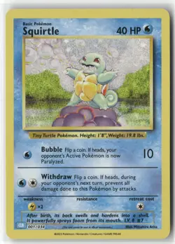 SQUIRTLE 001/034 HOLO CLASSIC COLLECTION TRADING CARD GAME CLASSIC POKEMON NM - Image 1