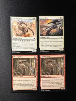 2x Cleaving Sliver 1x Lancer Sliver 1x Ecduring Sliver Modern Horizons NM Cards - Image 1