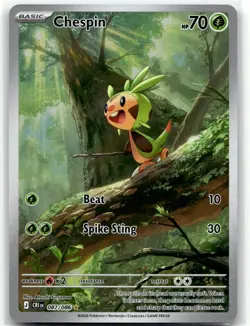 Chespin 087/086 Shiny Rare ME04: Chaos Rising Pokemon NM/M - Image 1