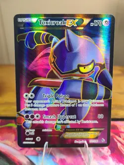 Toxicroak EX 102/106 XY Flashfire 2014 Full Art Holo Rare Pokemon Card TCG - Image 1