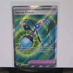 Pokemon TCG Sacred Charm 122/094 Phantasmal Flames Holo Ultra Rare Trainer - Image 1