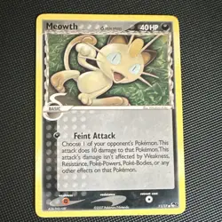 Pokemon TCG Meowth Delta Species POP Series 5 Common 011/017 English - Image 1