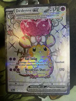 Dedenne ex 239/193 Sv02: Paldea Evolved Holo Pokemon TCG Card Lp+ Adorable - Image 1