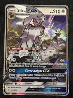 2019 POKEMON COSMIC ECLIPSE SILVALLY GX 184/236 ULTRA RARE - Image 1