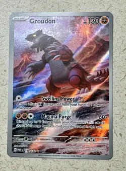 Pokemon Groudon SV04: Paradox Rift 199/182 Holo Illustration Rare 130 HP - Image 1