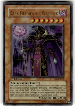 Dark Eradicator Warlock SD6-EN001 Structure Deck: Yu-Gi-Oh 1st Edition NM - Image 1