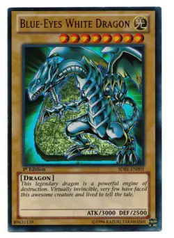 Yu-Gi-Oh Card: Blue-Eyes White Dragon SDBE-EN001 Ultra Rare 1st Edition! PL - Image 1