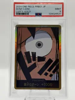 One Piece TCG - PRB01 Premium Booster - Japanese Luffy Gold Don - PSA 9 - Image 1