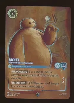 Disney Lorcana Baymax Personal Healthcare Companion ENCHANTED 218 Azurite Sea - Image 1