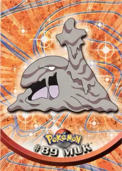 Pokemon Topps Card Muk #89 Non Holo TV Animation Edition Blue Label Vintage LP - Image 1