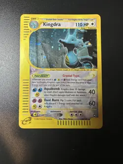 Crystal Kingdra 148/147 Secret Rare Holo Aquapolis Pokemon Card - Image 1