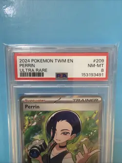 2024 Pokemon TWM EN-Twilight PERRIN Masquerade ULTRA RARE #209 Card PSA 8 - Image 2