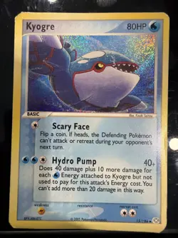 Pokemon 2005 EX Emerald Kyogre Holo Stamped Card 15/106 - Image 1