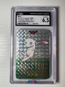 Mew Bandai Carddass (1996) Pokemon - Part 2 - 151 Green Card Prism Holo CGC 6.5 - Image 1