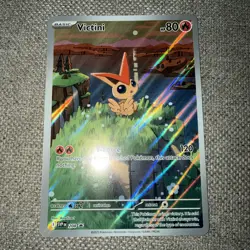 Pokemon Card 2025 Jumbo VICTINI Black Star Promo 208 Black Bolt White Flare LP - Image 1