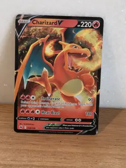 Pokemon TCG Charizard v Crown Zenith Holo Ultra Rare Card 018/159 NM/M Condition - Image 1
