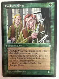 MTG Fyndhorn Elves Ice Age Magic 1995 Green Common English LP - Image 1