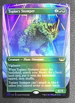 Topiary Stomper (Borderless) #290 (Foil) (NM) Streets New Capenna SNC Magic MTG - Image 1