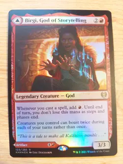 Birgi, God of Storytelling - 123/285 (Kaldheim) - Near Mint NM - Rare - Foil - Image 1