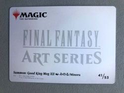 Mtg Carte Magic FFVII Final Fantasy Good King Mog XII Art Series NM - Image 2