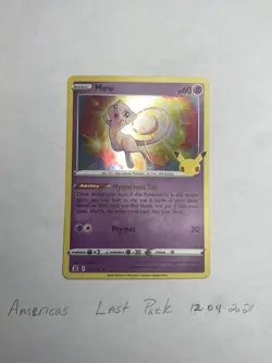 Pokemon Celebrations Mew 011/025 Holo Rare Card Near Mint/Mint - Image 1
